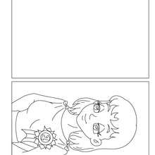 Super Mom coloring card