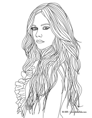 Designprom Dress on Avril Lavigne Coloring Pages   Avril Lavigne Fashion Designer Coloring