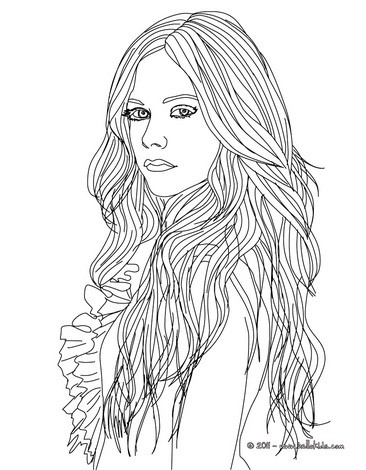 Avril lavigne fashion designer coloring pages Hellokidscom