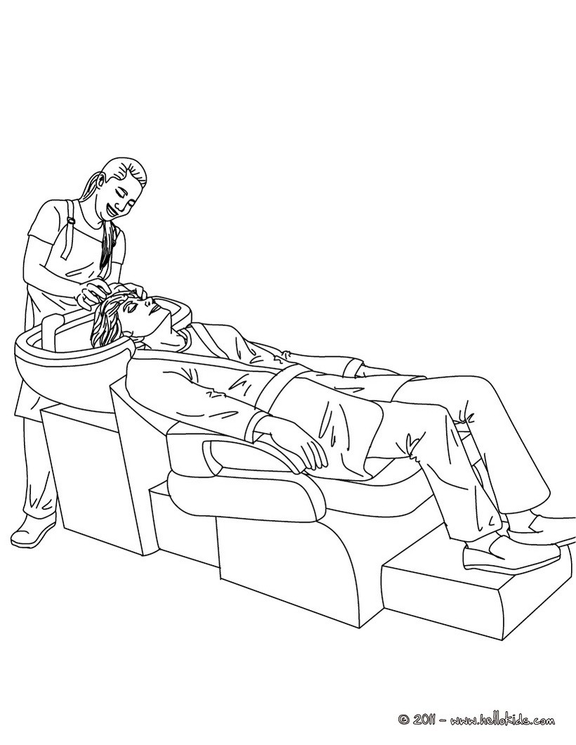 hairdresser coloring pages - photo #7