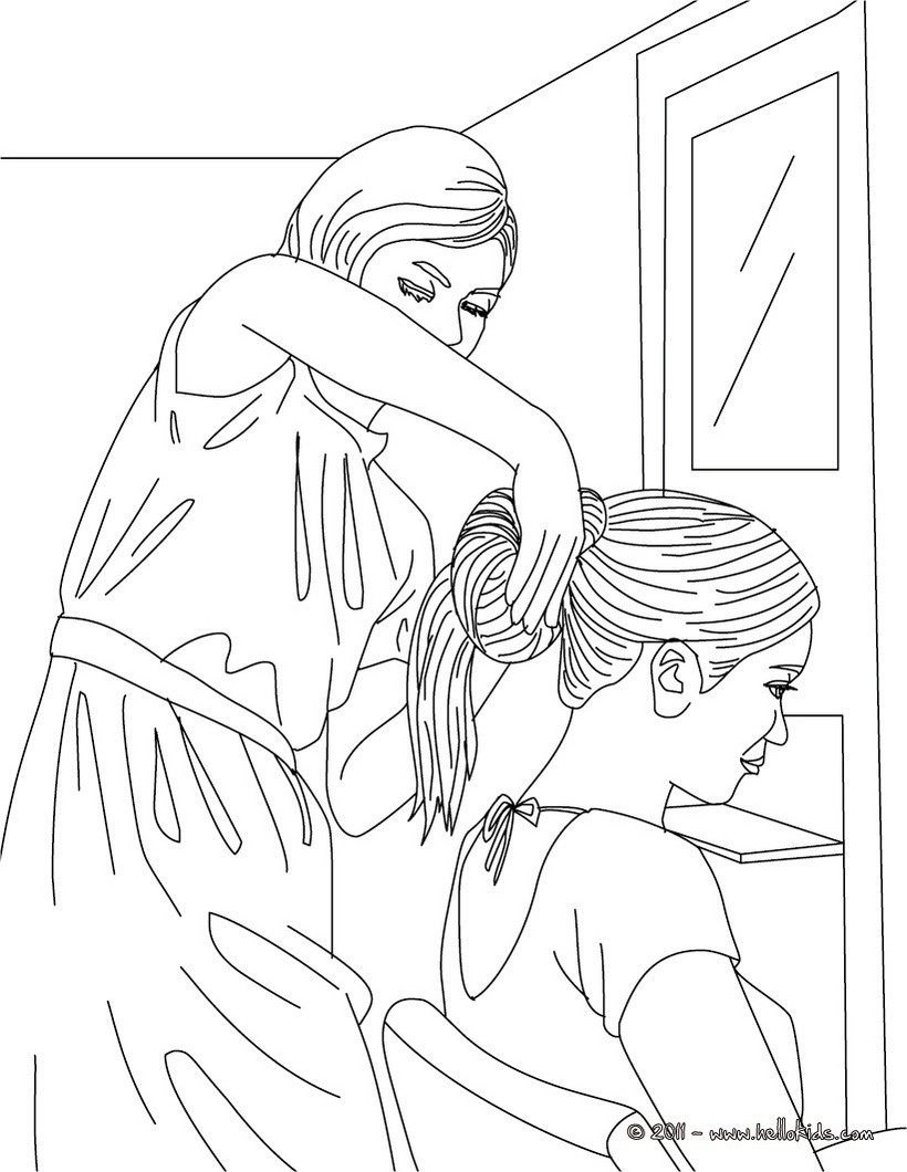 hairdresser coloring pages for kids - photo #4