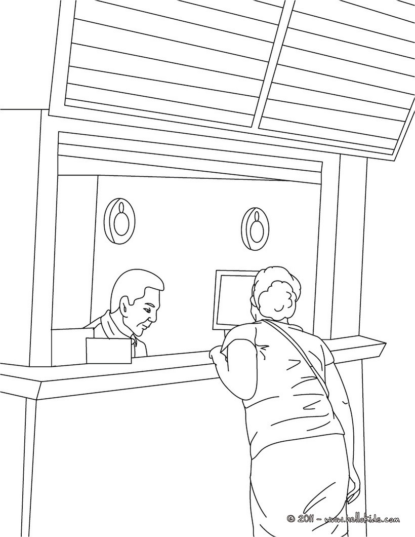 Train Station coloring page  Free Printable Coloring Pages