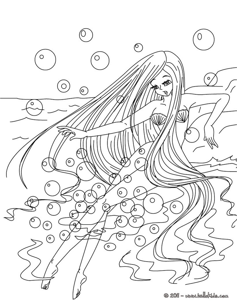 fairies and mermaids coloring pages - photo #11