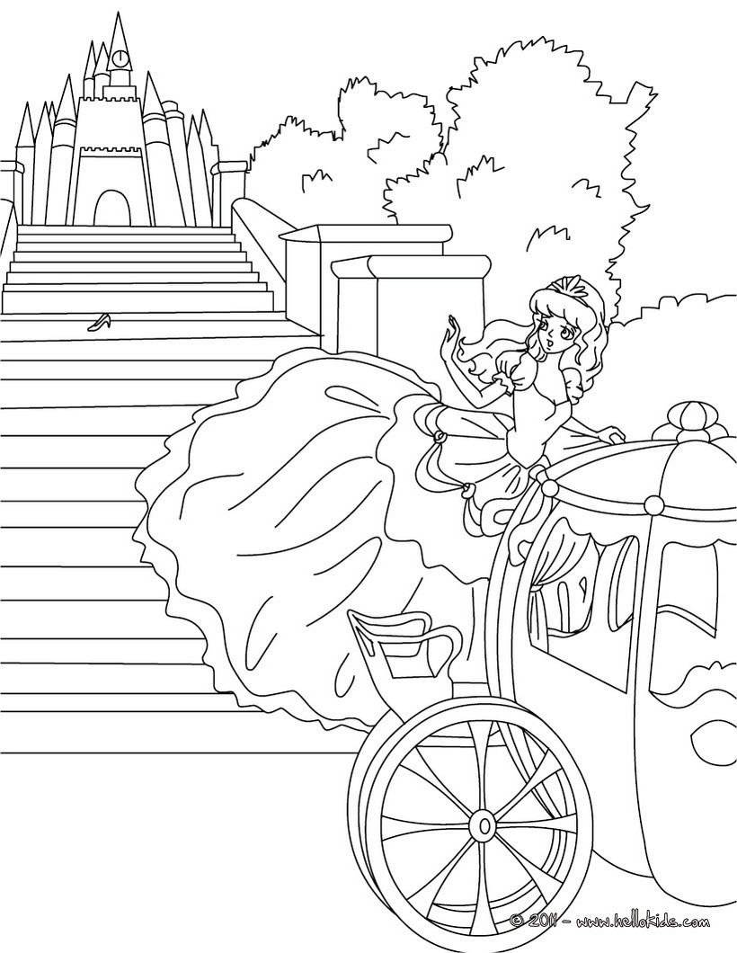 Cinderella fairy tale coloring pages Hellokidscom