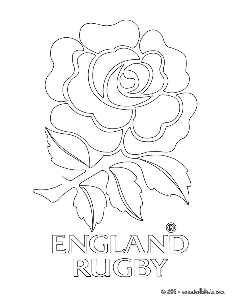 England rugby team coloring pages - Hellokids.com