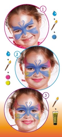 Glitter effect BUTTERFLY face painting