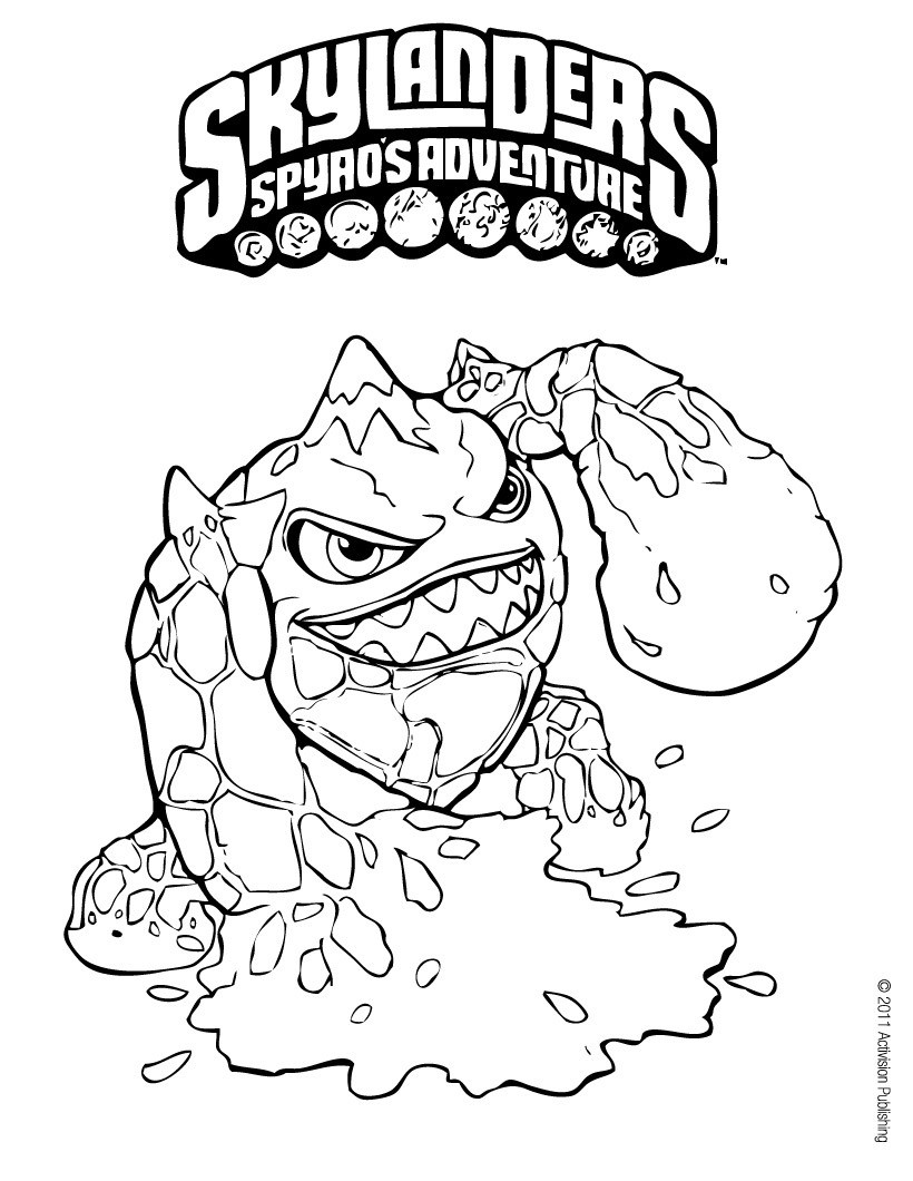 787 Cute Printable Skylanders Coloring Pages with Animal character