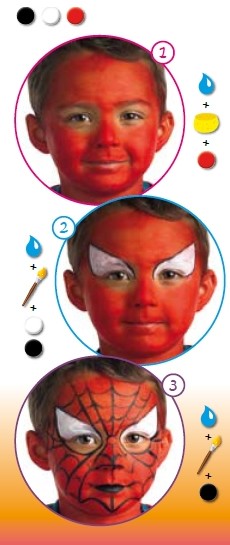 spiderman face painting for kids