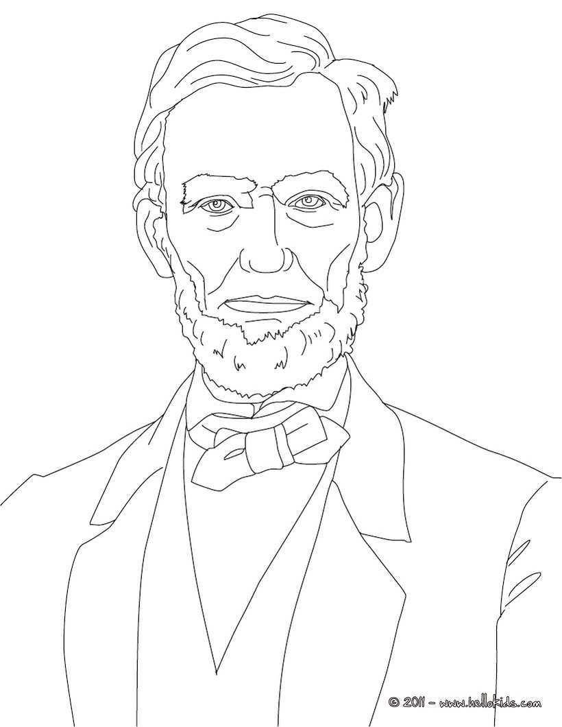 aberham lincoln coloring pages - photo #28