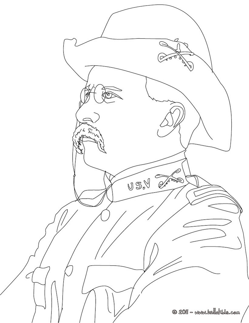 President theodore roosevelt coloring pages Hellokidscom