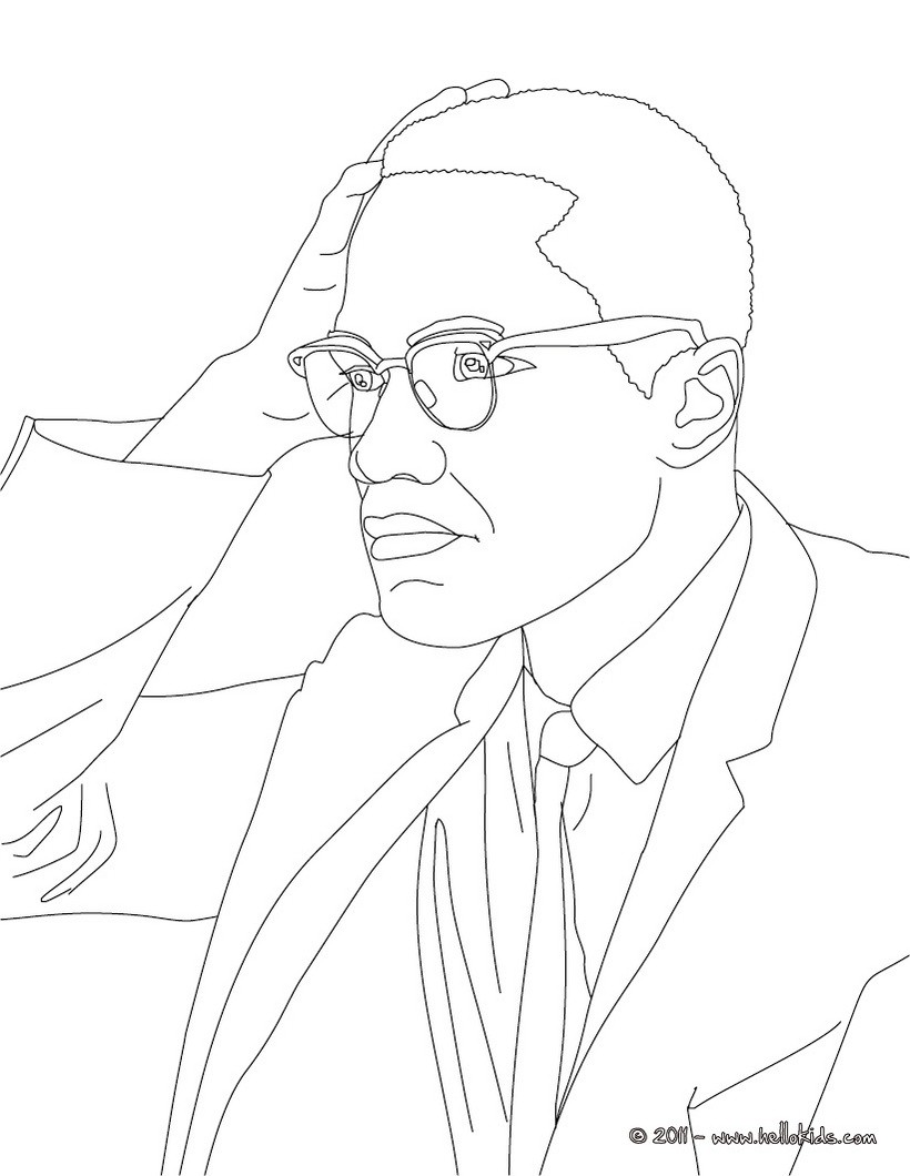 malcolm x coloring pages - photo #3
