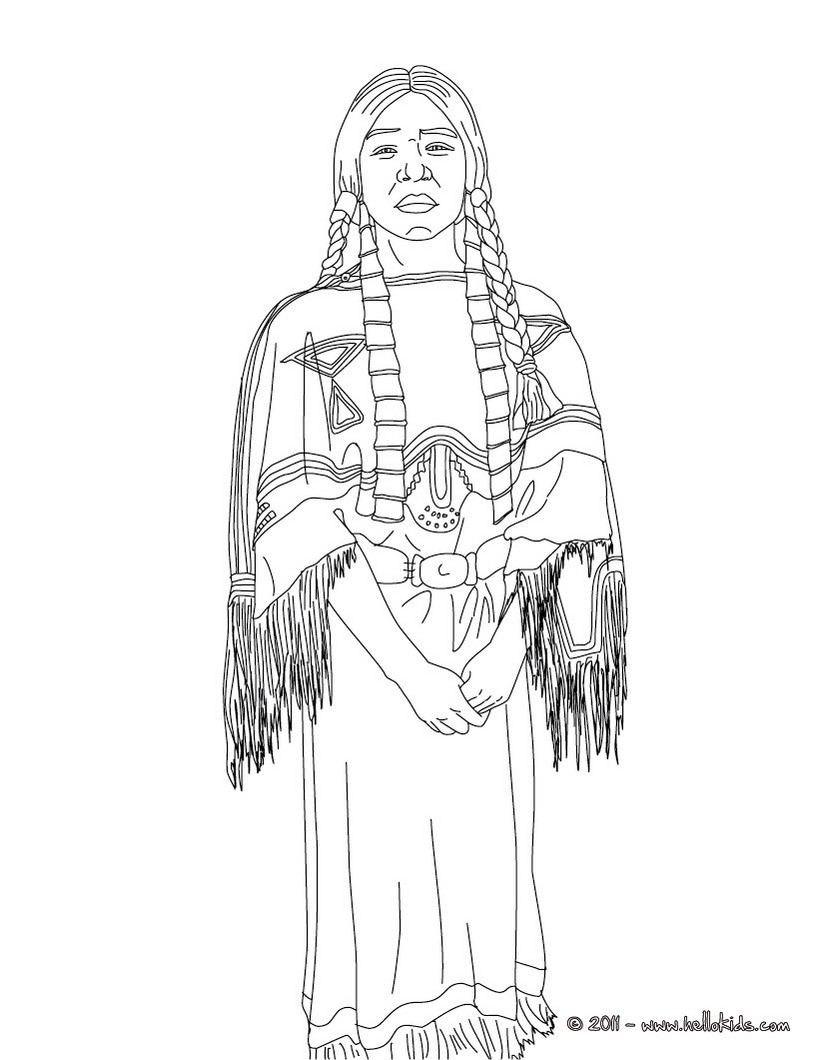 SITTING BULL SACAJAWEA coloring page Coloring page FAMOUS PEOPLE Coloring pages FAMOUS AMERICAN PEOPLE coloring