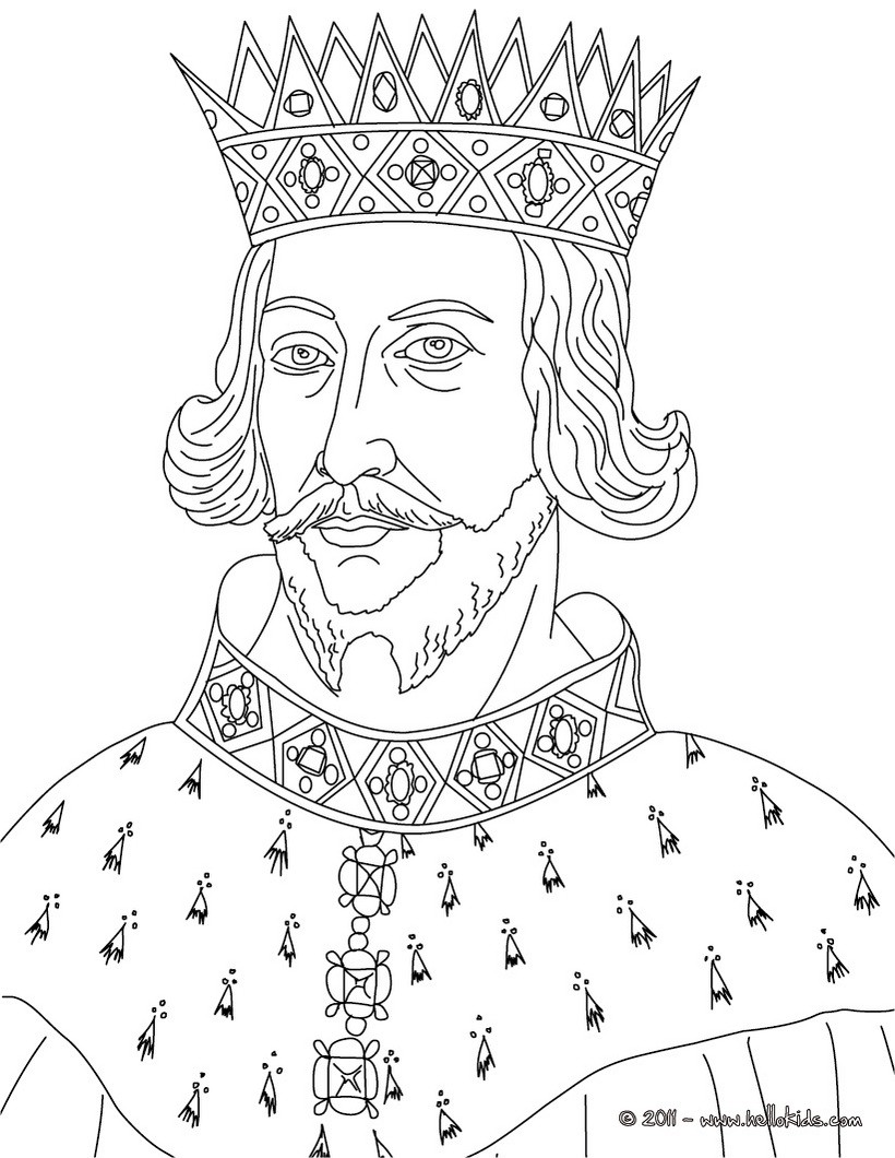 queen and king coloring pages