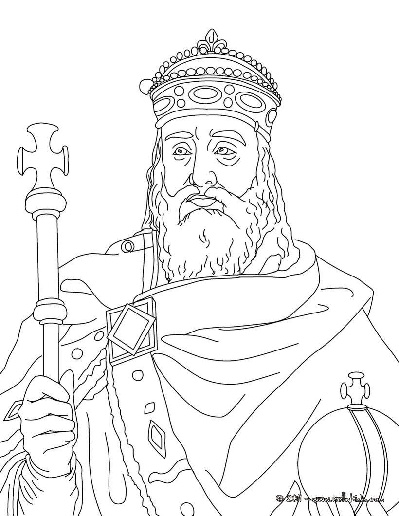 King charlemagne coloring pages   Hellokids.com