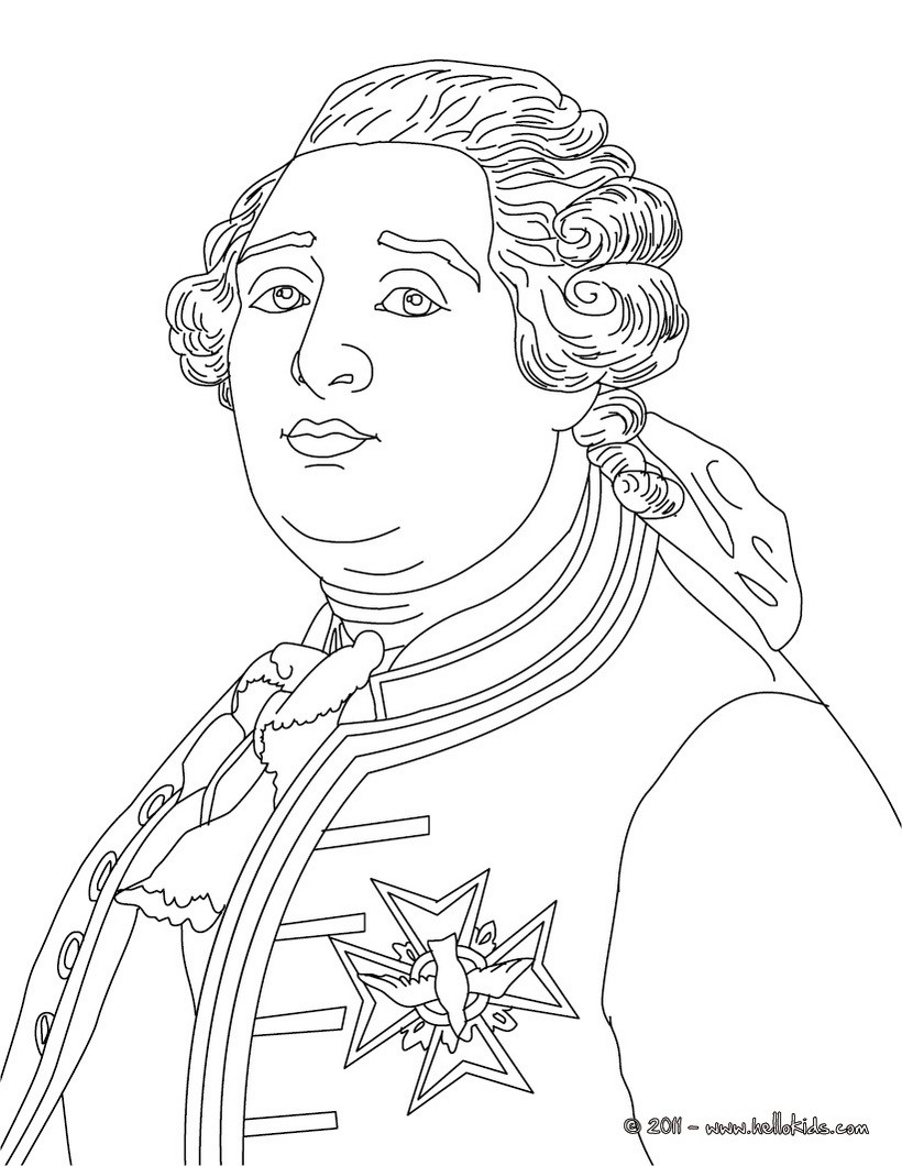 Louis xvi king of france coloring pages - Hellokids.com