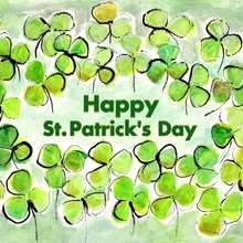 GREEN SHAMROCKS greeting card - Kids Craft - GREETING CARDS - ST. PATRICK'S DAY greeting cards