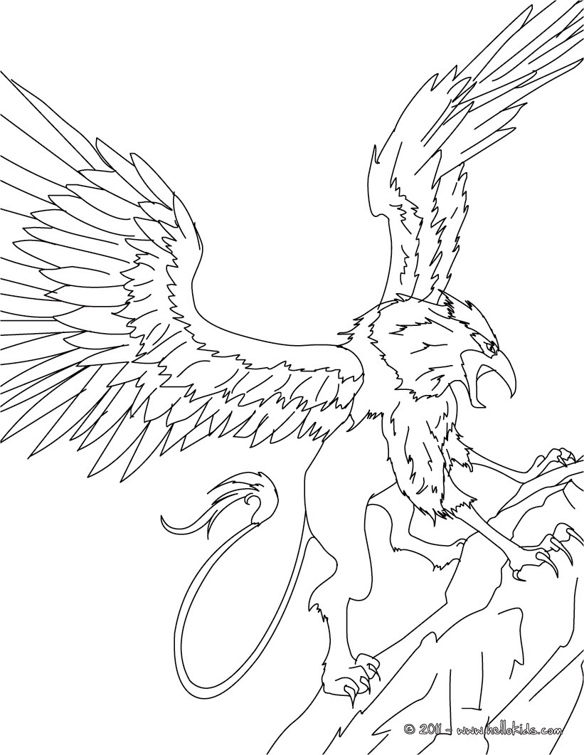 free mythical creatures coloring pages