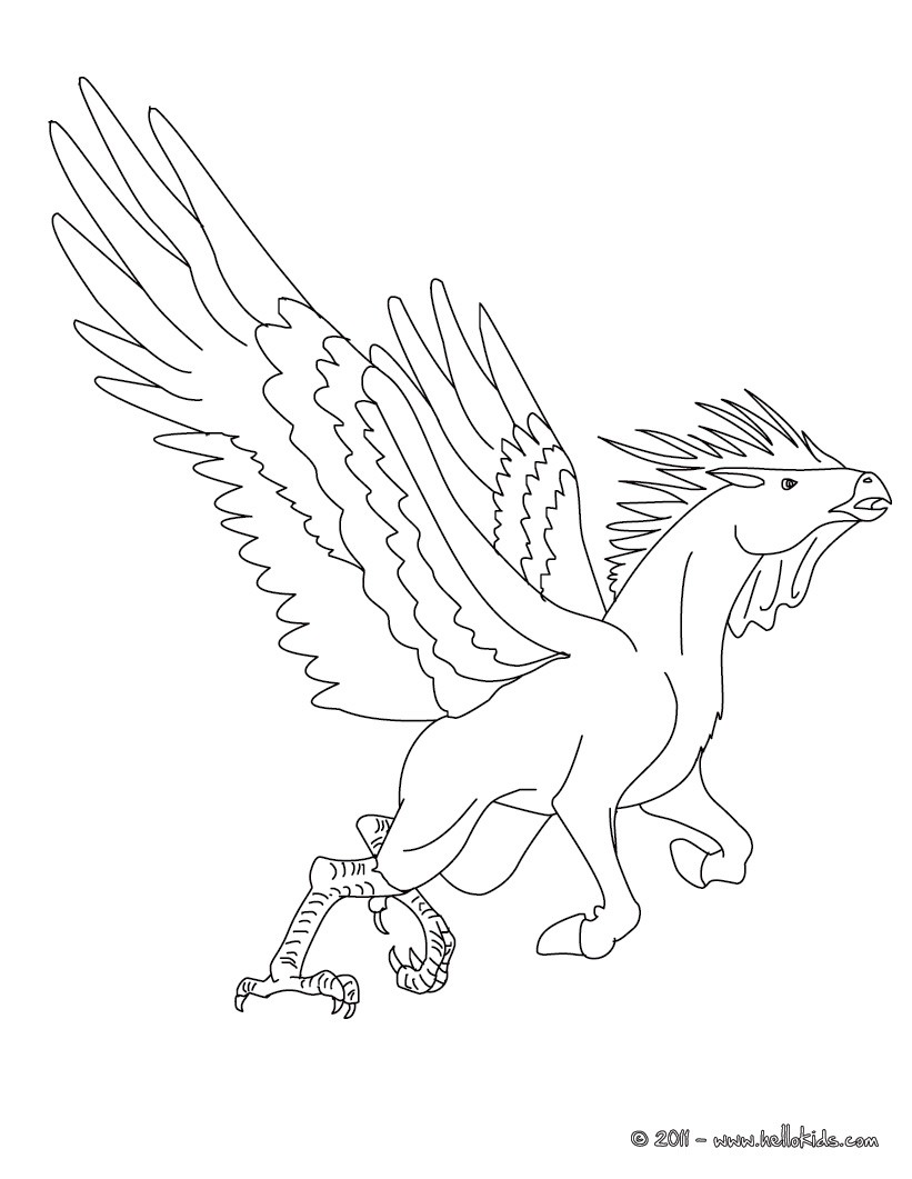 HIPPALECTYRON the fabulous rooster horse creature coloring page Coloring page COUNTRIES Coloring Pages