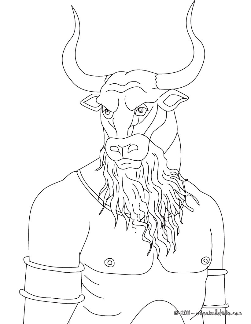 minotaur coloring pages