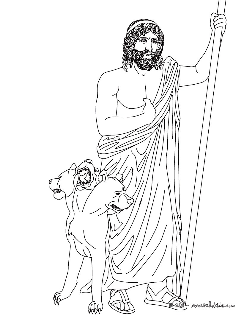 hades symbol greek mythology in coloring pages - photo #2