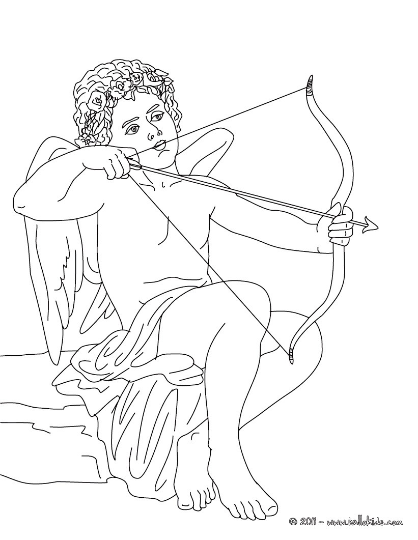 EROS the greek god of love coloring page Coloring page COUNTRIES Coloring Pages