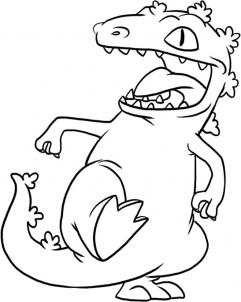 Dinosaur Coloring Sheets on How To Draw Reptar   Nickelodeon