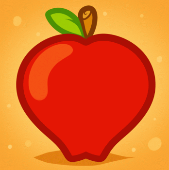 cute apple drawing