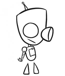 How to draw how to draw robot gir Hellokidscom