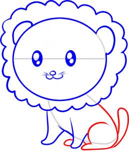 lion tail drawing