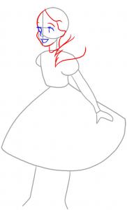 how to draw alice in wonderland characters step by step