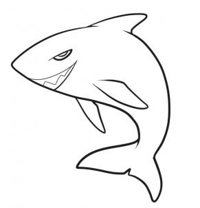 How to draw how to draw a shark for kids Hellokidscom