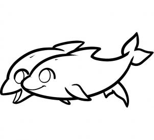 Line Art Dolphin