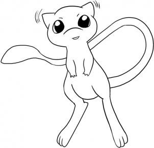 Pokemon Coloring Sheets on How To Draw Mew From Pokemon   Pokemon Characters