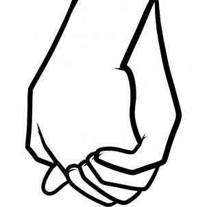 How to draw how to draw holding hands for kids - Hellokids.com