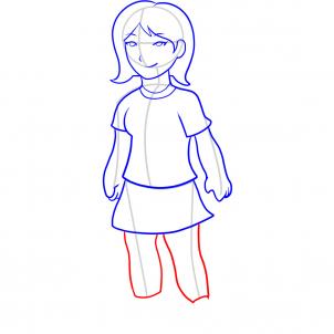 How to draw how to draw a girl for kids - Hellokids.com