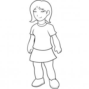 How to draw how to draw a girl for kids - Hellokids.com