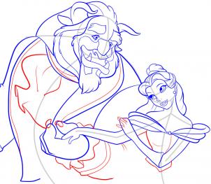 How To Draw How To Draw Beauty And The Beast - Hellokids.com