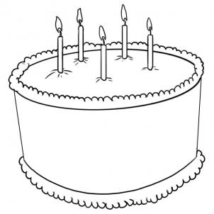 Easy Birthday Cake on Food   How To Draw A Simple Birthday Cake
