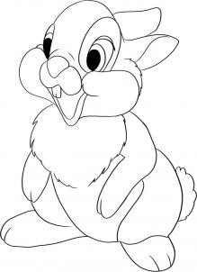 How to draw how to draw thumper from bambi - Hellokids.com