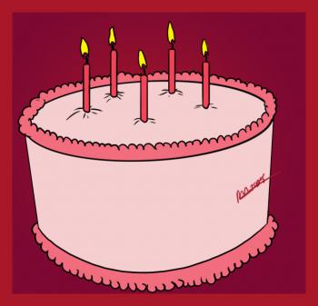 Birthday Cake Music Video on How To Draw A Simple Birthday Cake   Food