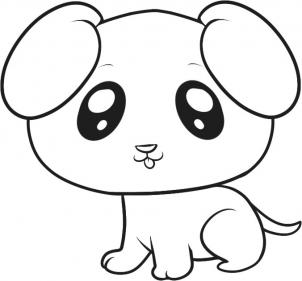 Coloring Sheets on How To Draw A Puppy For Kids   Animals For Kids