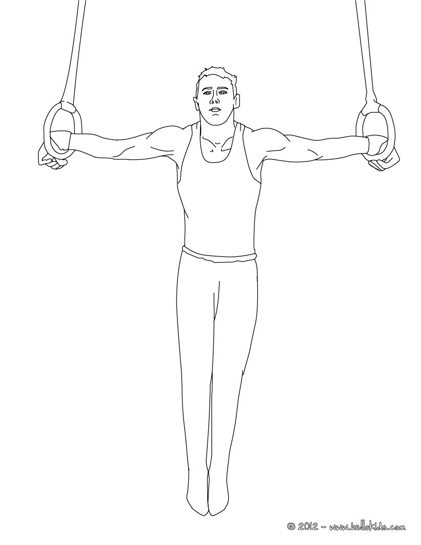 Rings artistic gymnastics coloring pages   Hellokids.com