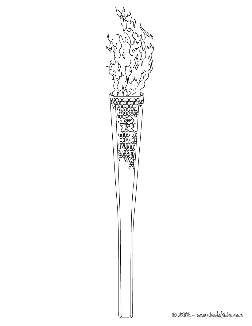 London olympic torch coloring pages