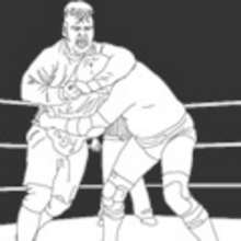 Olympic Games WRESTLING colouring pages for kids