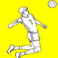 Olympic Games VOLLEYBALL colouring pages for kids