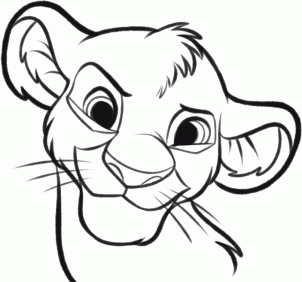 How to draw how to draw simba easy Hellokidscom