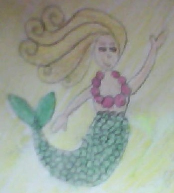 mermaid sketch for kids