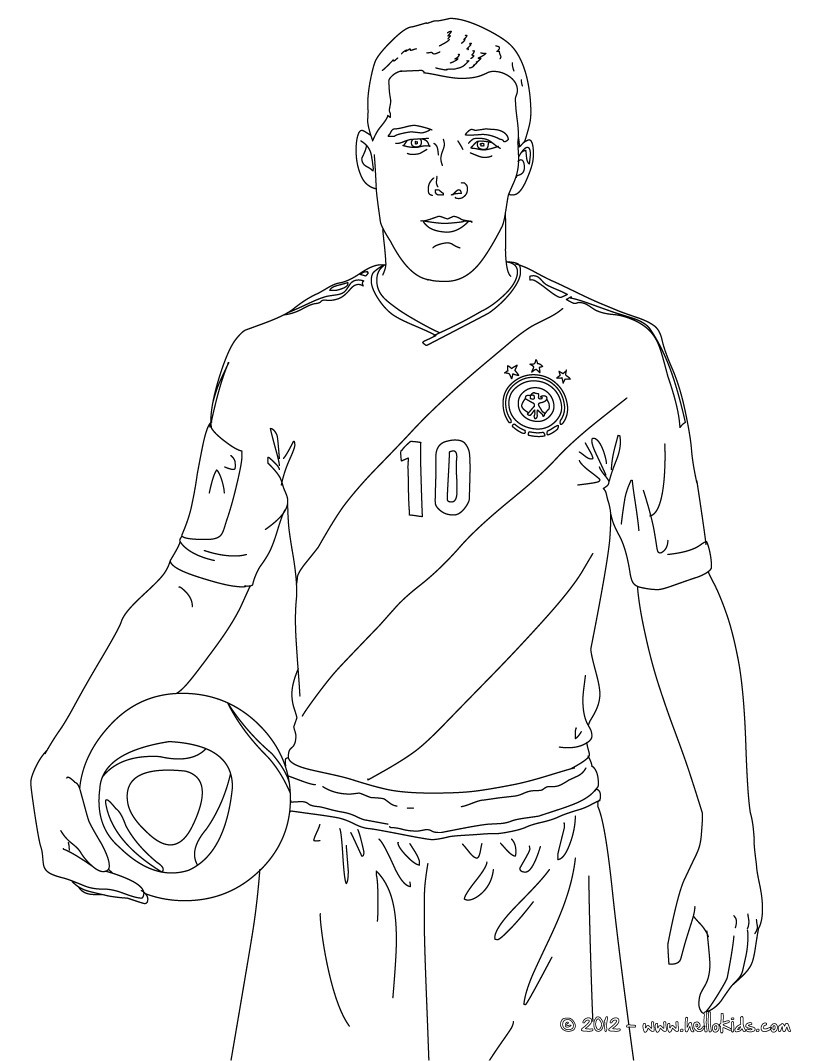 lukas podolski german football player coloring pages