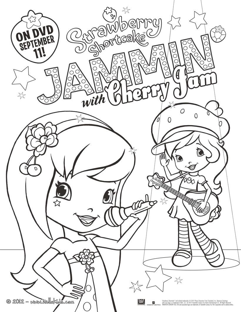 new strawberry shortcake and friends coloring pages