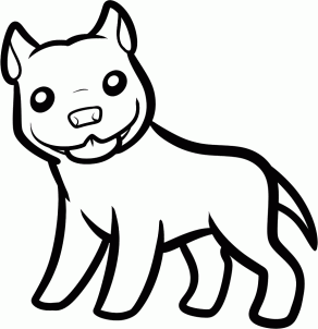 How to draw how to draw a pit bull for kids Hellokidscom